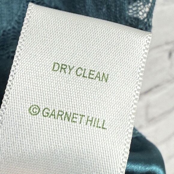 Garnet Hill Bohème Easy Lace Dress in Teal Green Bishop Sleeve 8 - Picture 15 of 15